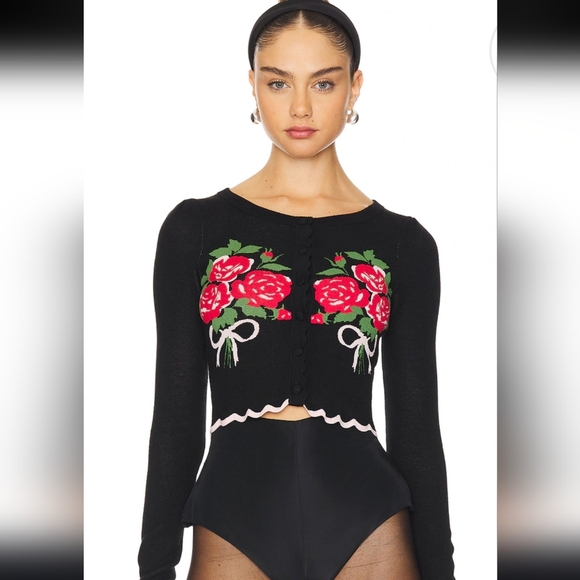 🍋*HP 6/9**1 Med Left!!**For Love and Lemons Donella Knit Cardigan - Picture 5 of 16